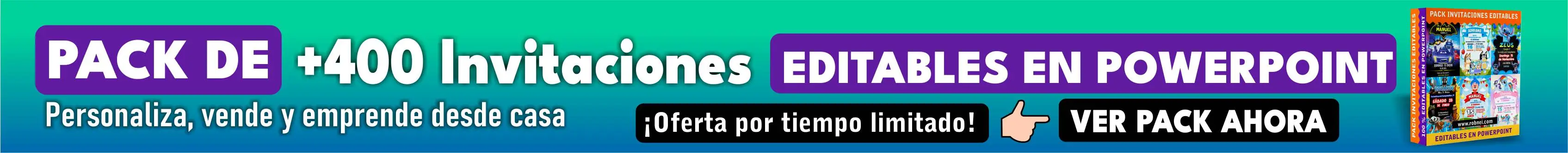 Pack de Invitaciones Editables