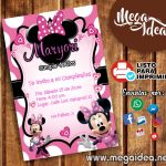 Invitaciones Minnie Mouse para Imprimir