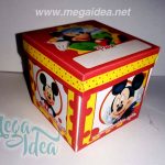 Invitación en Cajita Mickey Mouse para Imprimir