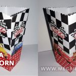 Cajita de Popcorn de CARS para Imprimir
