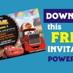 FREE Editable CARS Birthday Invitation
