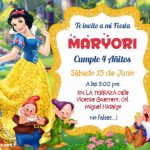 Plantilla Blanca Nieve Invitación – Snow white Invitation, Snow white Birthday