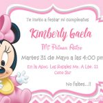 Plantillas de Invitaciones de la Minnie Bebe – Minnie Mouse Invitation FREE
