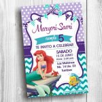 Plantilla de Invitación de Sirenita – Little Mermaid Invitation Free