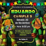 Plantilla de Tortugas Ninja en PowerPoint – Teenage Mutant Ninja Turtle Invitations