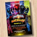 Plantilla Invitación de Power Rangers – Power Rangers Invitation FREE