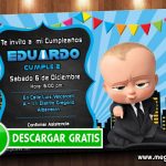 Invitación Digital Jefe en Pañales GRATIS – Baby Boss Invitation