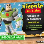 Buzz Lightyear Invitaciones de Toy Story