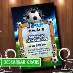 Invitación de Futbol para Imprimir GRATIS