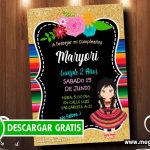 Invitación Fiesta Mexicana Editable GRATIS