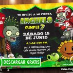 Plantas vs Zombies Invitaciones GRATIS