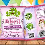 Chips Bags Cumpleaños Mujer Coronavirus Abril