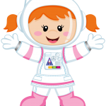 astronauta girl clipart 1