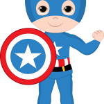 super heroes animado clipart capitan america