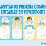 Estampitas Primera Comunión de Niño Editables en Powerpoint Gratis
