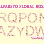 Alfabeto Floral Rosa Clipart PNG