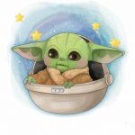 Fondo Invitacion Baby Yoda 12 megaidea