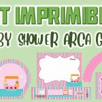 Kit Imprimible de Arca para Baby Shower Niña