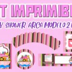 Kit Imprimible de Arca Modelo 2 para Baby Shower Niña