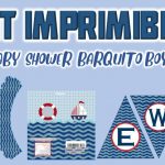 Kit Imprimible de Barquito para Baby Shower Niño