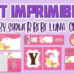Kit Imprimible de Bebe Luna para Baby Shower Niña