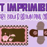 Kit Imprimible de Brown y Pink para Baby Shower Niña
