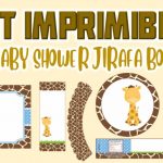 Kit Imprimible de Jirafa para Baby Shower Niño