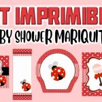 Kit Imprimible de Mariquita para Baby Shower