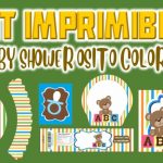 Kit Imprimible de Osito Colores para Baby Shower