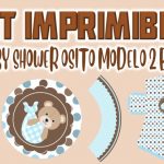 Kit Imprimible de Osito Modelo 2 para Baby Shower Niño