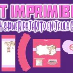 Kit Imprimible de Pajarito en Jaula para Baby Shower Niña