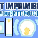 Kit Imprimible de Patito Modelo 2 para Baby Shower Niño