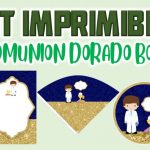 Kit Imprimible Dorado para Primera Comunión Niño