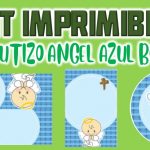 Kit Imprimible de Angelito Azul para Bautizo Niño