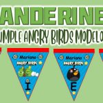 Banderines de Angry Birds Modelo 2 para Cumpleaños