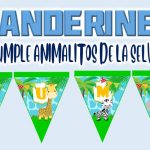 Banderines de Animalitos de la Selva para Cumpleaños
