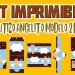 Kit Imprimible de Angelito Modelo 2 para Bautizo Niño