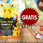Invitación de Pikachu GRATIS para editar