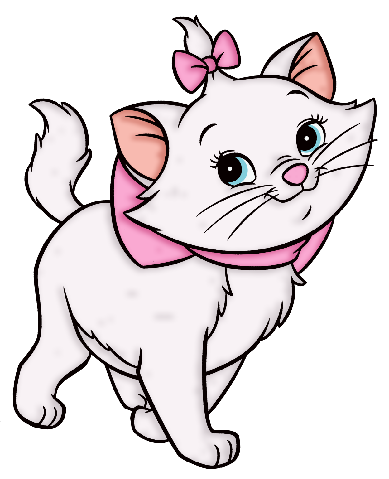 Киса для детей. Коты Аристократы кошечка Мари. Мультяшные котята. Кошка с розовым бантиком. Кошечка мультяшная.