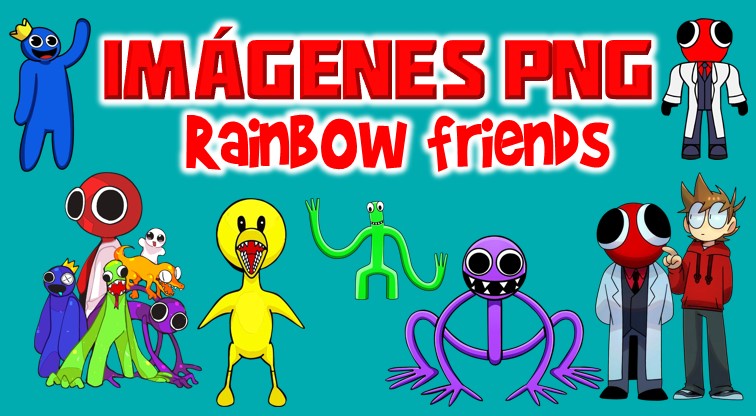 Fundo transparente Purple Rainbow Friends PNG para baixar