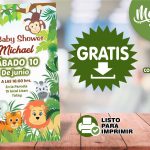 Invitación de Baby Shower de Safari para Editar GRATIS