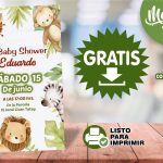 Invitación de Baby Shower Safari Editable y GRATIS en Powerpoint