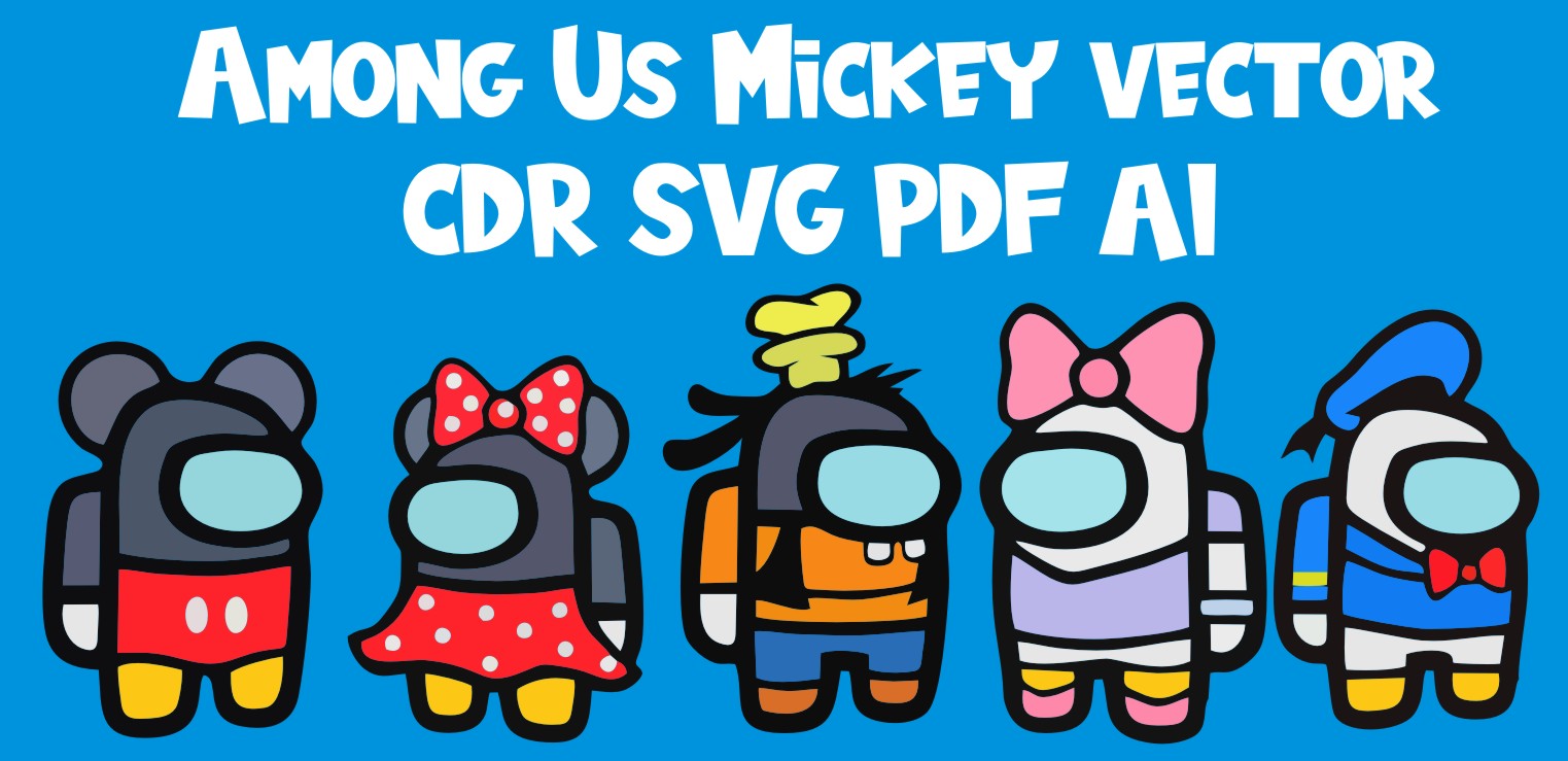 Among Us Mickey vector CDR SVG PDF AI