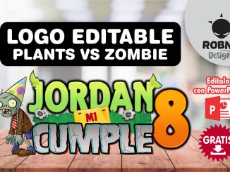 Logo Editable Plants vs Zombie Gratis en Powerpoint