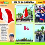 Lamina Escolar del día de la Bandera Peruana