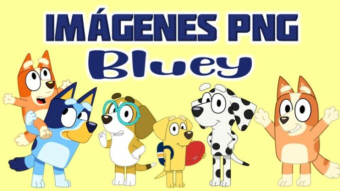 Imágenes de Bluey en PNG fondo Transparente