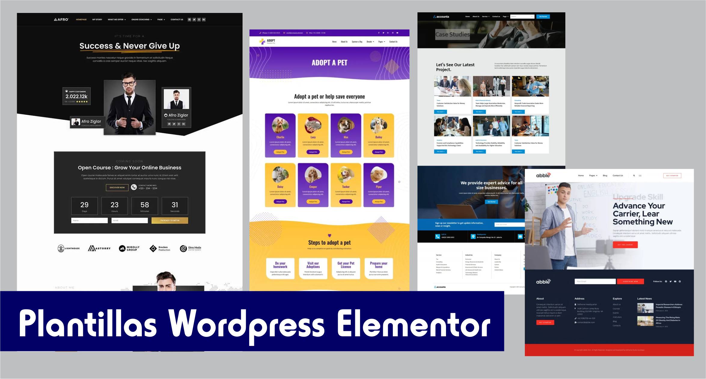 Plantillas WordPress para Elementor GRATIS