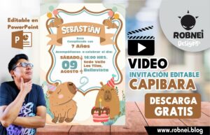 Invitación de Capibara para Editar GRATIS VIDEO