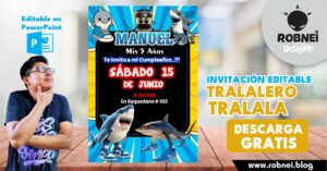 Tralalero Tralala Invitacion Editable